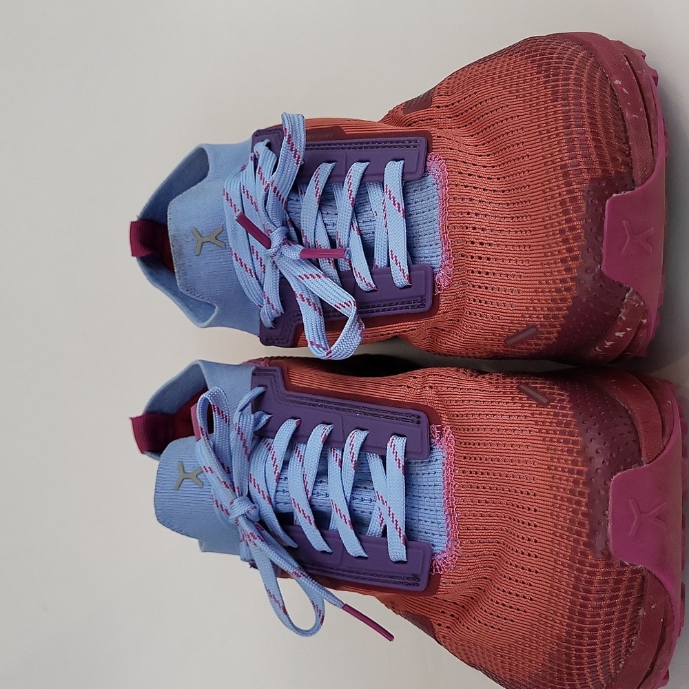 Women's Flux Special Edition Trail Running Shoe - Coral with Light Blue Accent - Picture 3 of 14
